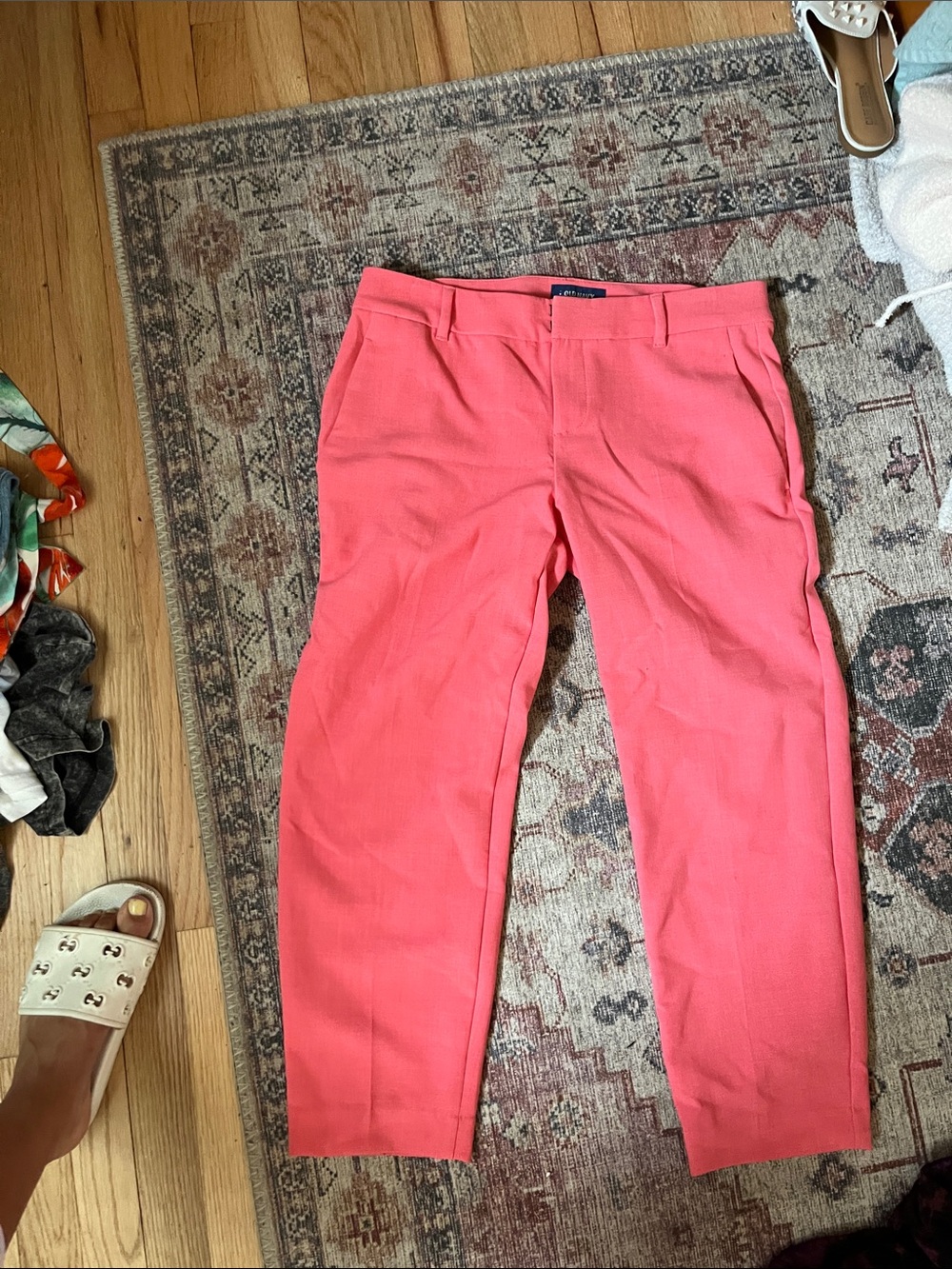 Old Navy Coral Straight-Leg Chinos